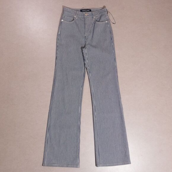 NWOT Veronica Beard Crosbie High Rise Wide Leg Jeans Solstice Stripe Womens 25 - Picture 1 of 7